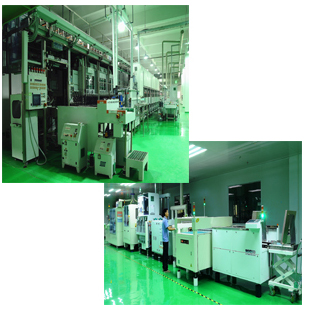 全套進(jìn)口自動(dòng)生產(chǎn)線(xiàn)，自有各種表面處理設(shè)備